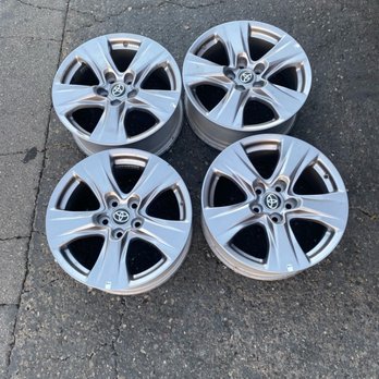 Set of silver alloy wheels for sale at the shop